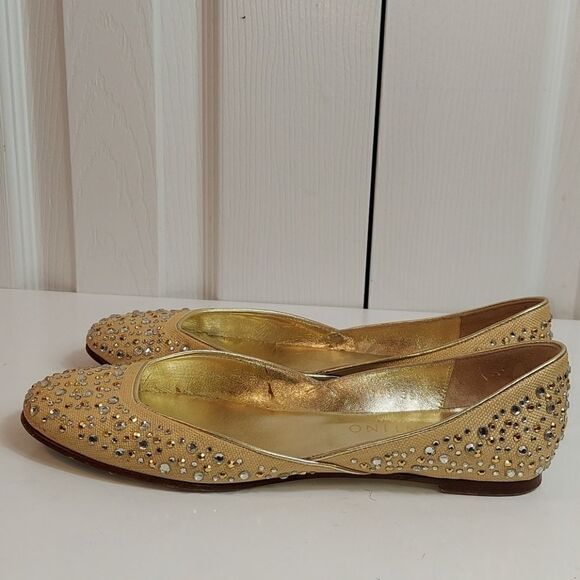 Valentino Garavini Rhinestone Ballerina Flats 38 - Picture 4 of 13